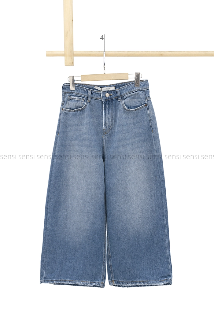 شلوار جین کراپت واید لگ کد1005012